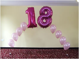 balloon training course foil balloons arch number